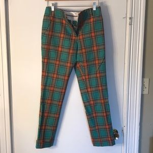 Anthropologie Plaid Vintage Ankle Trousers NWOT